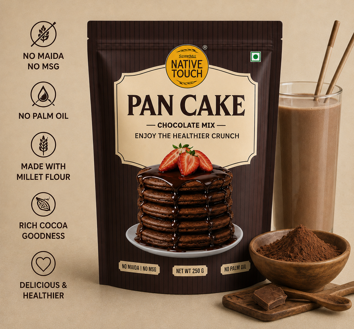 Millet Chocolate Pancake Mix