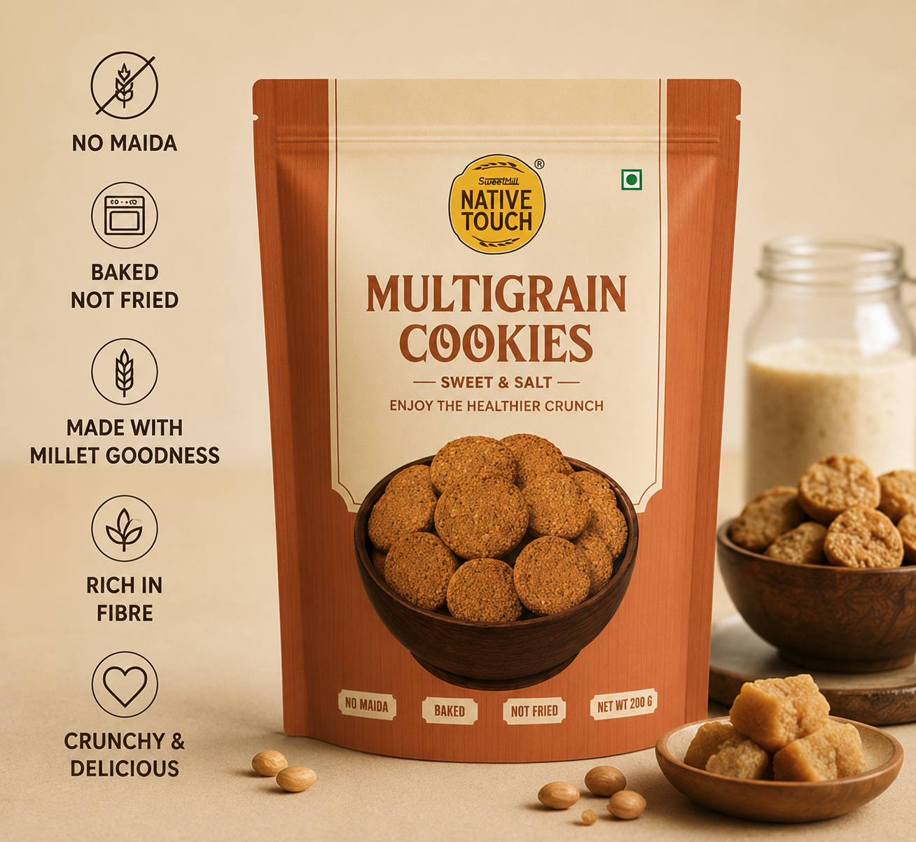 Multigrain Cookies - Sweet & Salt