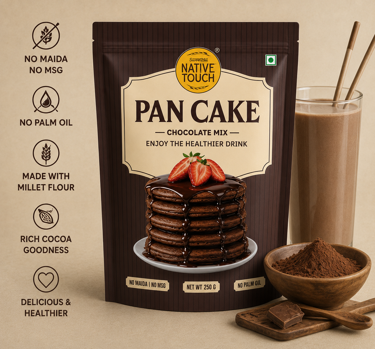Millet Chocolate Pancake Mix