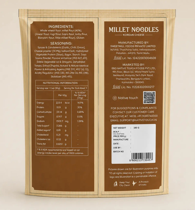 Multimillet Noodles – Korean Cheese