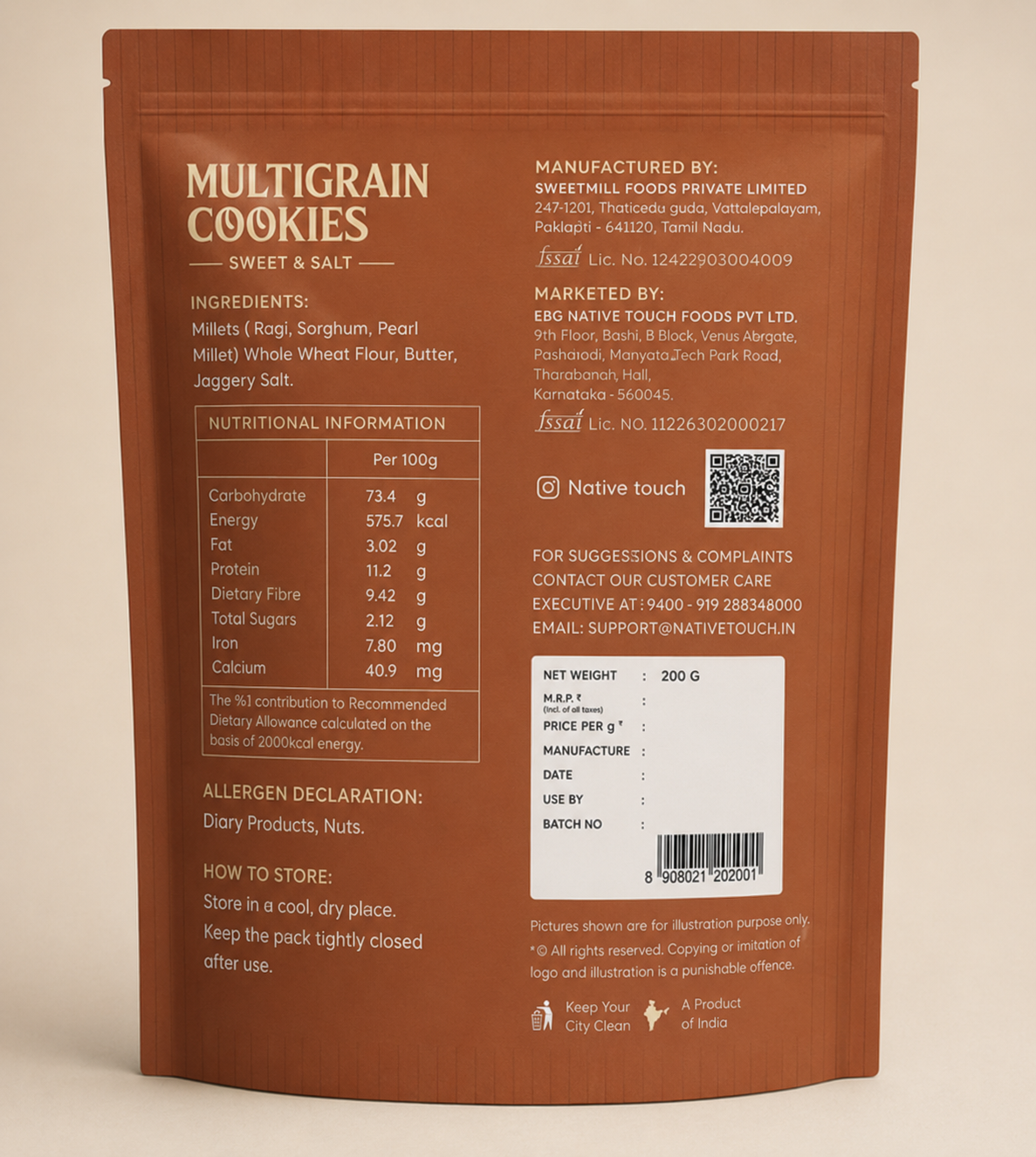 Multigrain Cookies - Sweet & Salt