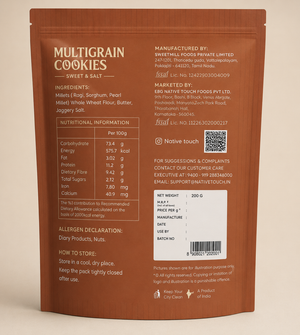 Multigrain Cookies - Sweet & Salt